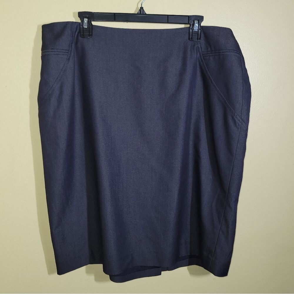 Jones New York Dark Blue Stretch Skirt 18W
